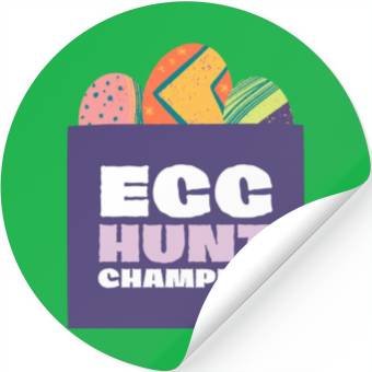 Discover Egg Hunt Champion Stickers