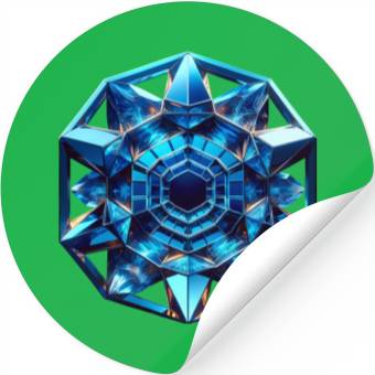 Discover Sapphire Abstract Crystal Stickers