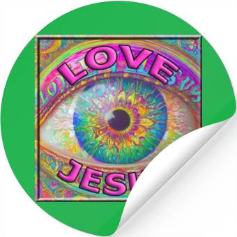 Discover Eye (I) Love Jesus Stickers
