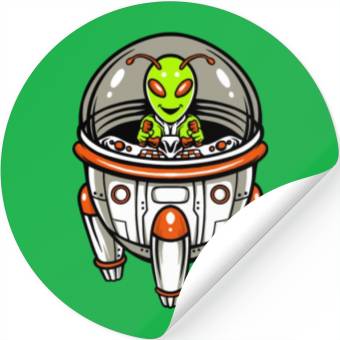 Discover Alien Spacecraft Stickers