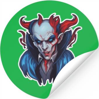 Discover dark shadows: Horned Vampire Stickers