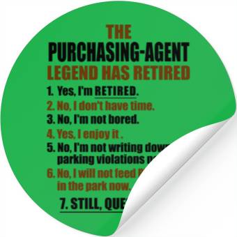 Discover Retirement gift idea Retired Purchasing-Agent Stickers