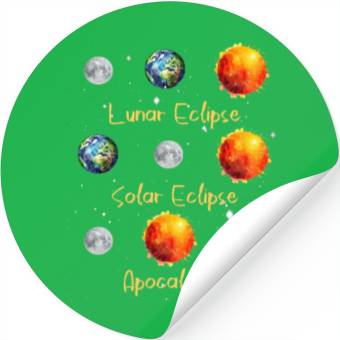Discover Lunar Eclipse Solar Eclipse and Apocalypse Stickers