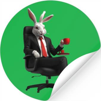 Discover Rabbit In Suit Stickers