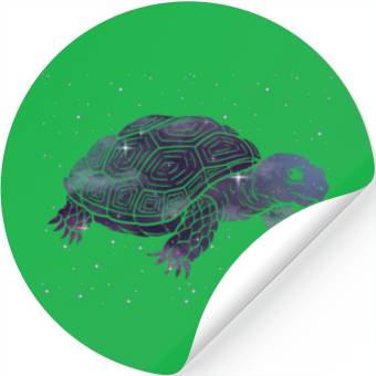 Discover Galactic Turtle Journey Under Starlight Stickers