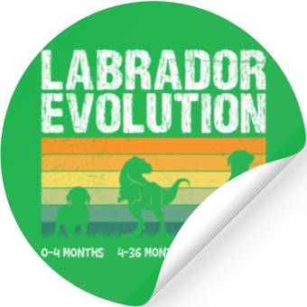 Discover Labrador EVOLUTION Labrador Lovers Funny Stickers