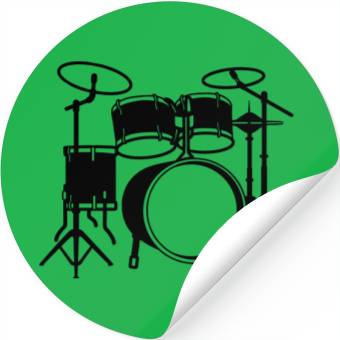 Discover Drum kit logo for drummer Stickers