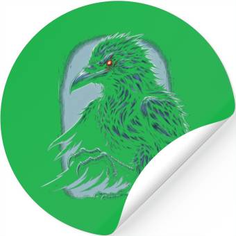 Discover Guardian Raven's Red Stare Stickers