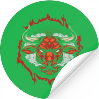 Discover Angry Bull Stickers