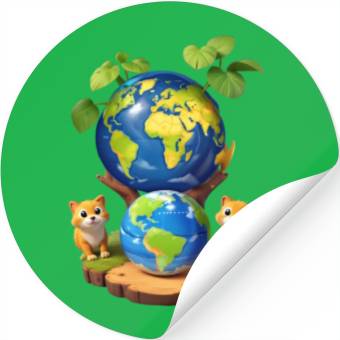Discover Earth Day Stickers