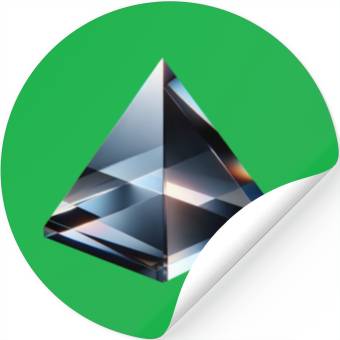 Discover Reflective Glass Pyramid Stickers