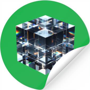 Discover Abstract Crystal Cubes Stickers