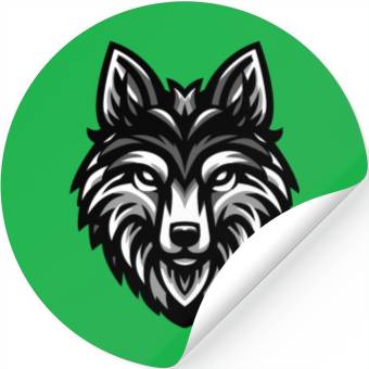 Discover Gray Wolf Head Design Stickers