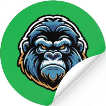 Discover Mascot Gorilla Head Stickers