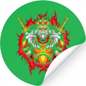 Discover Monarch With Halftone Fire Background Stickers