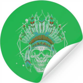Discover Indigenous Native American Skull Head Stickers
