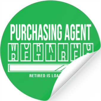 Discover Retirement gift idea Retired Purchasing-Agent Stickers
