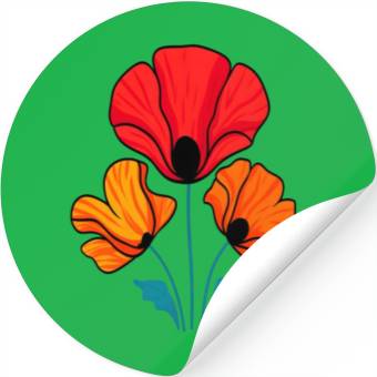 Discover Poppy Bloom Stickers