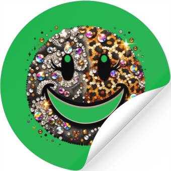 Discover Smiling Bling Graphic Stickers