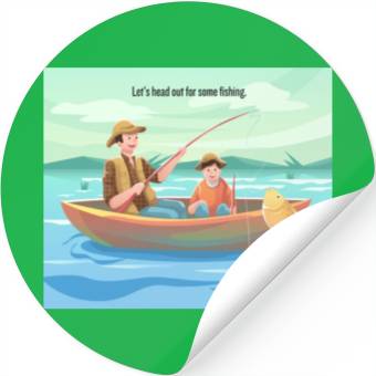 Discover Fishing Adventure Design Stickers