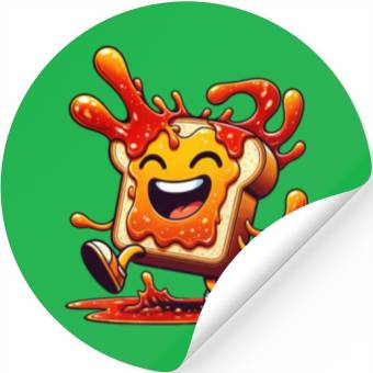 Discover Jam Toast Delicious Breakfast Stickers