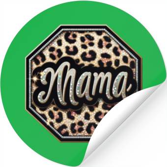 Discover Mama Leopard-Patch Boutique Chic by TrendLaunch Stickers