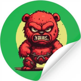 Discover Angry Stuffed Bear Stickers