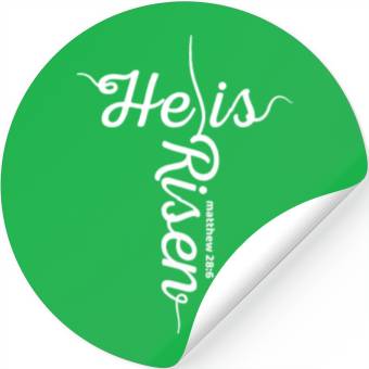 Discover He Is Risen Matthew 28:6 Christian Easter Jesus Stickers