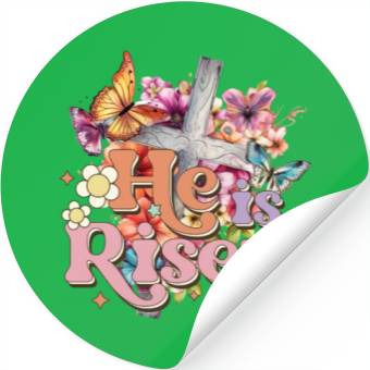Discover He Is Risen Christian Easter Jesus Resurrection Stickers