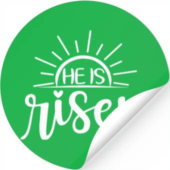 Discover He Is Risen Sunrise Christian Easter Jesus Stickers