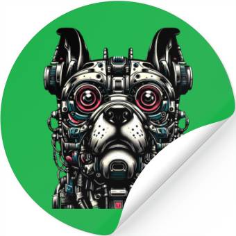 Discover Steampunk Robot Dog Stickers