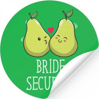 Discover Bride Security Funny Wedding Little Ring Bear Stickers