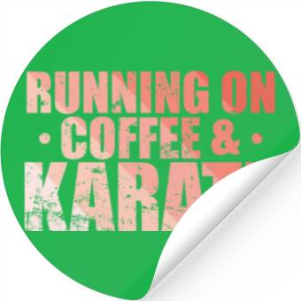 Discover Running on Coffee & Karate Stickers