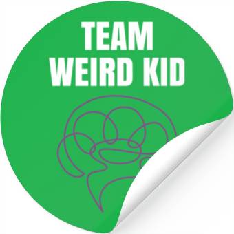 Discover Team Weird Kid Stickers