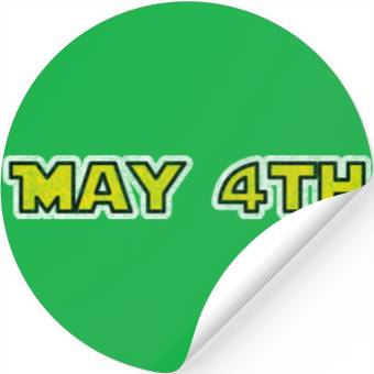 Discover may 4th YELLOW GRUNGE Stickers