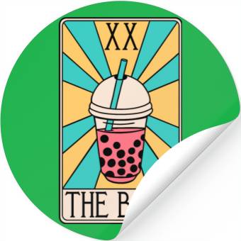 Discover Boba Tarot Card - Bubble Tea Stickers