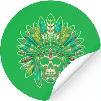 Discover Indigenous Native American Skull Head Stickers