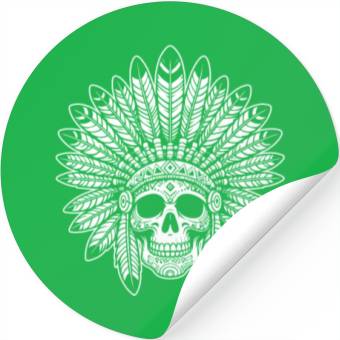 Discover Indigenous Native American Skull Head Stickers