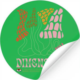 Discover Dimension Psychedelic Illustration Stickers