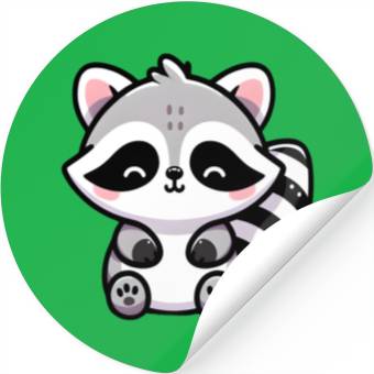 Discover Cute Raccoon Cub Stickers
