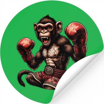 Discover Muay Thai Monkey - Martial Arts Stickers