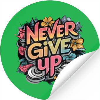 Discover never give up Stickers