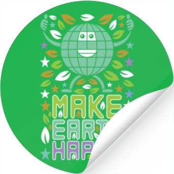 Discover Make Earth Happy Stickers
