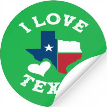 Discover Texas I Love Stickers