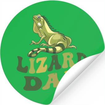 Discover lizard dad Stickers