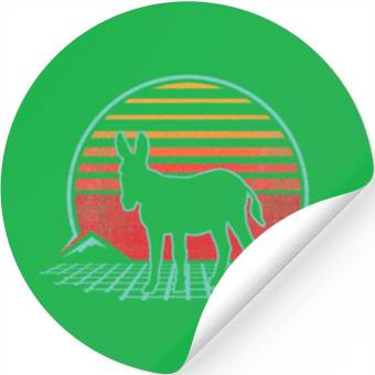 Discover Donkey 80s Animal Lover Stickers