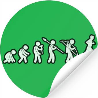 Discover Evolution Running White Grunge Stickers