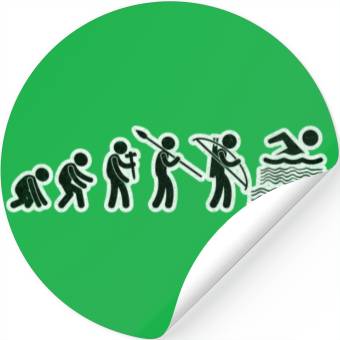 Discover Evolution Swimming Black Grunge Stickers