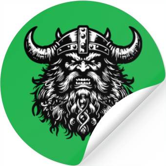 Discover Powerful Viking Warrior Version 4 Stickers
