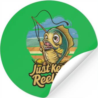 Discover Fishing just keep reeling Stickers